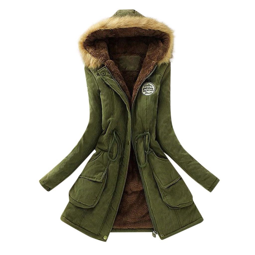 Winter Womens Warm Coat Hooded Jacket Slim Winter Outwear Coats