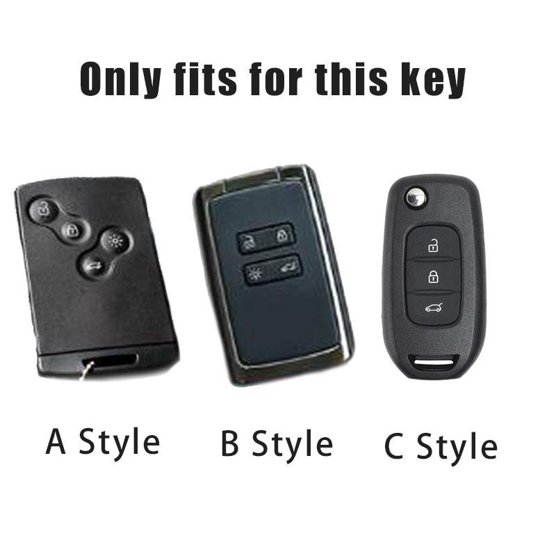 Alloy Car Key Case For Renault Megane Grand Scenic Kadjar Laguna Koleos Fluence Talisman Espace Dacia Sandero Protection Shell UU1