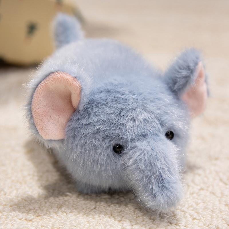 Cute Desktop Animal Plush Toys Cartoon Panda Elephant Penguin Piggy Capybara Doll Soft Cozy Lying Prone Pets Office Companion