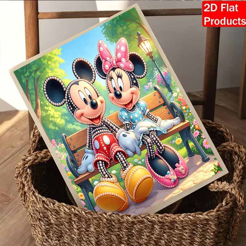 Disney Pearl Painting 5D Mickey Minnie Mouse Gemstone Art Diamond Painting Kit for Adults Beginners Gift Ideas Home Decor Wall Art Craft Supplies