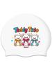 SENTI [Sc-2519] Teddy Trio Wh Silicone Swim Cap