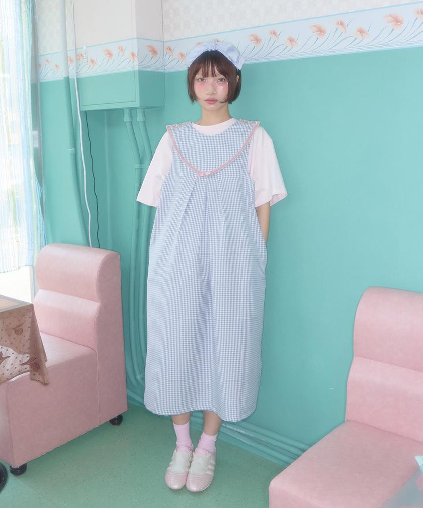 Syakili Angel Ribbon Collar Dress (Blue)
