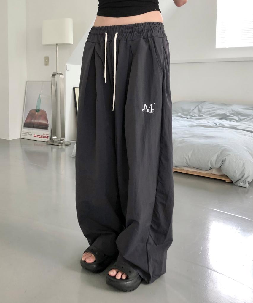 MUCENT Arion Pintuck Wide Elastic Waist Pants Unisex (2 Colors)