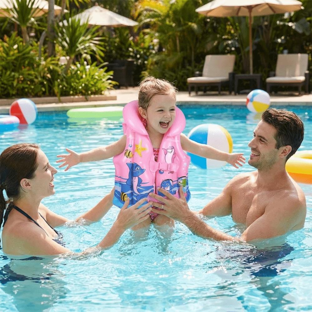 Inflatable Float Vest Independent Airbags Kid Life Jackets Children Safety Vest Water Activities