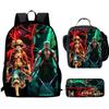 Cartoon One Piece 3Pcs Set, Lightweight Durable Children’s School Backpack with Lunch Bag Pencil Case, Best Gift for Boys Girls