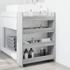 Narrow Storage Trolley 4 Tier Grey Sonoma Particleboard