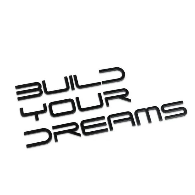 Car Logo Metal Modification BYD ATTO 3 Han Don Build Your Dream Letter Decoration Sticker for BYD Series Car Logo Tail Tag