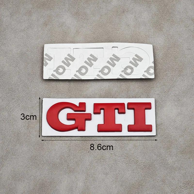 SMZTU1 80% 3D Metal Logo GTI Badge Car Front Grille Emblem Rear Trunk Sticker For Volkswagen VW Golf 4 5 6 7 3 MK2 MK3 MK4 Mk5 Polo Tig
