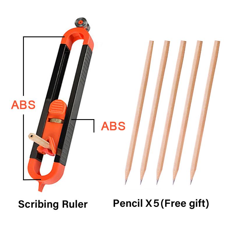 

Линейка для разметки профиля, контурный калибр с замком, регулируемая блокировка, точный измерительный калибр для деревообработки, универсальный измерительный инструмент ABS Set 3