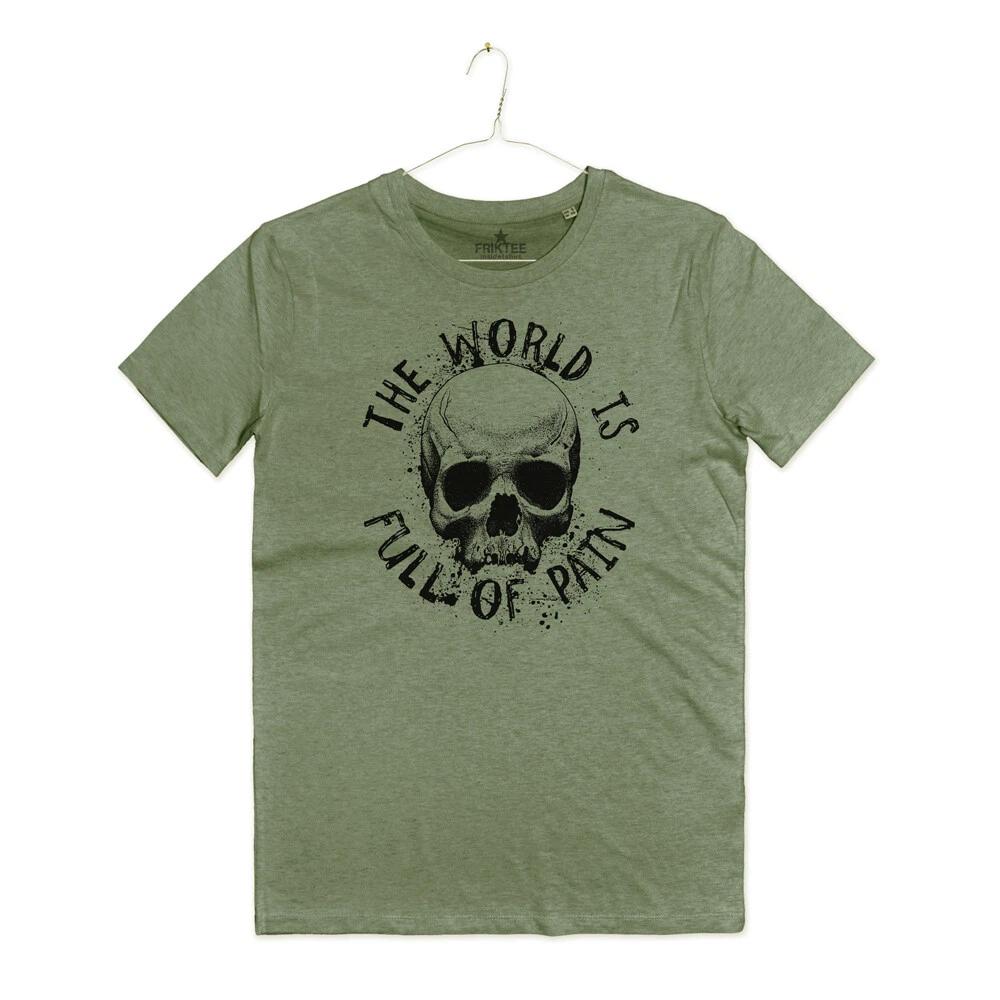 Gothic Skull Tattoo Gothic Skull The World Is Full of Pain T-Shirt XL