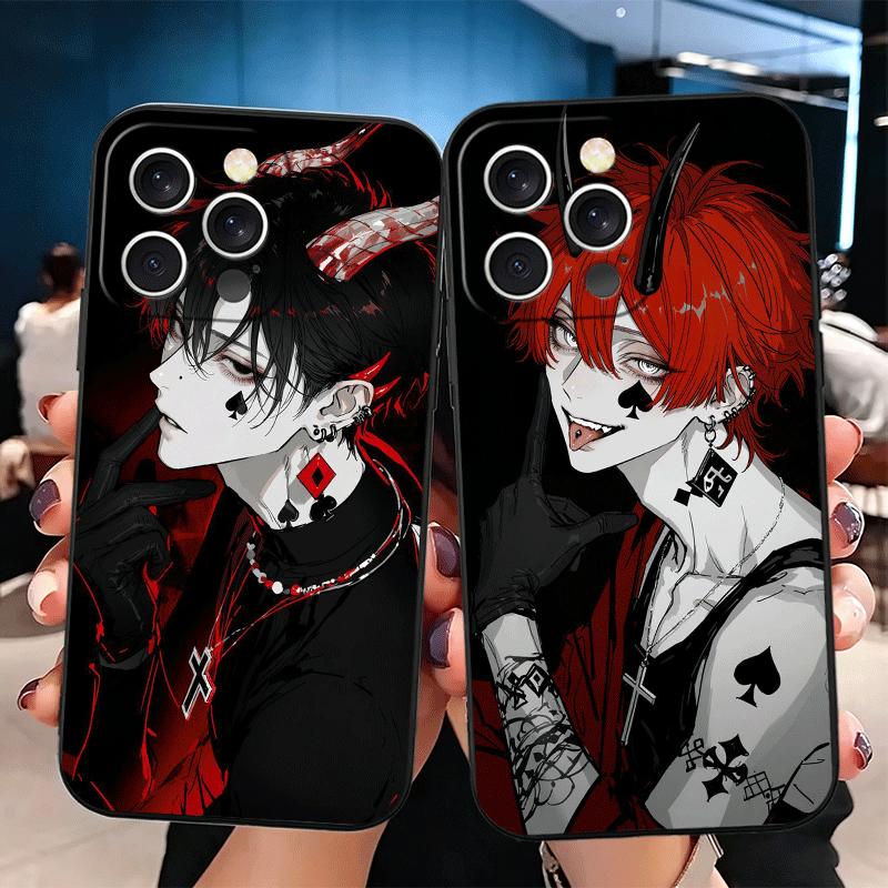 Devil Bad Boy Anime Style Soft Phone Case for iPhone 16 16E 17 Air 15 Pro Max 14 Plus 13 Mini 11 12 7 Black Cover Back Shell