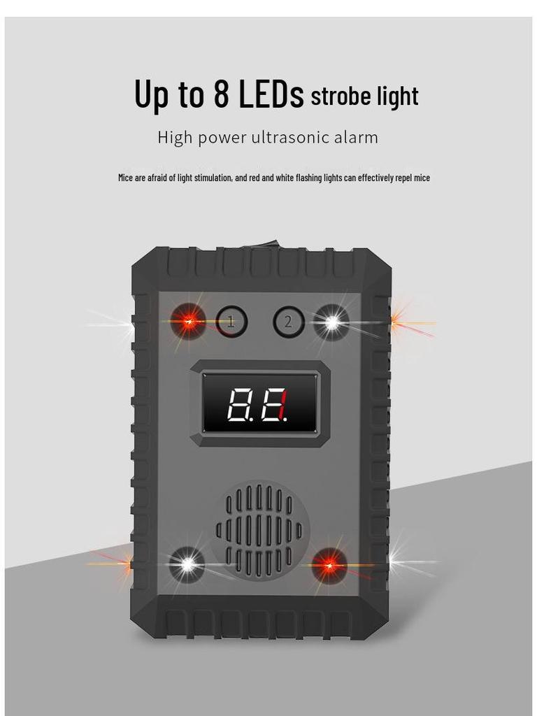 Hochleistungs-Ultraschall-Auto-Mausvertreiber mit LED-Blinklichtern