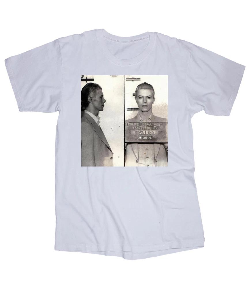 David Bowie Mug shot music White T-shirt S