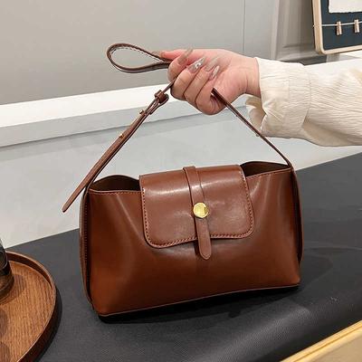 Texture Handheld Bag For Women New PU Leather Commuter Underarm Bag Versatile One Shoulder Small Square Bag Autumn Winter