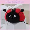 Adorable Plush Keychain With Cartoon Ladybug Design Perfect For Backpacks And Gifts