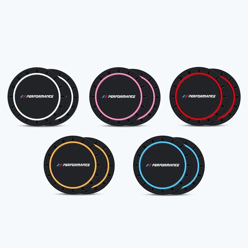 LNMAT1 Car Sticker Car Silicone Anti-Slip Pad Coaster Water Cup Holder Mat Accessories For BMW E30 E34 E36 E39 E46 E52 E53 E60 E61 E62