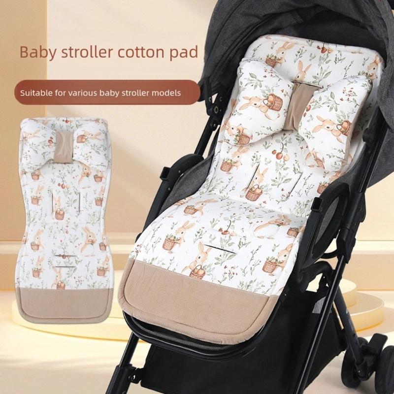 Breathable Pram Seat Pad Mattress Toddlers Newborns Strollers Seat Liner Strollers Pad Baby Pushchair Double Sided Cushion