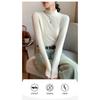 Half High Neck Double-sided German Velvet Base Shirt for Women , with Solid Color and Thick Velvet Inside, Warm Long Sleeved Top