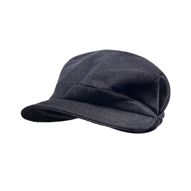 Simple Color Solid Pleated Design Women Casual Summer Sun Shading Beret Denim