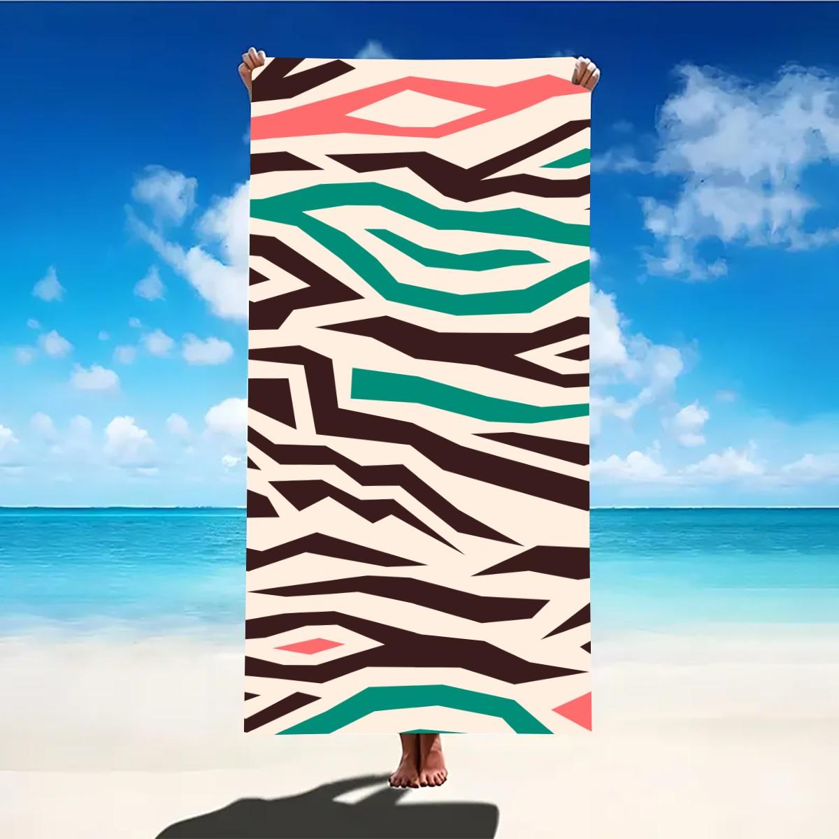 

Mosaic Decoration Beach Towel Large Microfiber Ultra-Soft Quick Dry Bath Towels For Swimming Yoga Lightweight Travel Camping 70x140cm