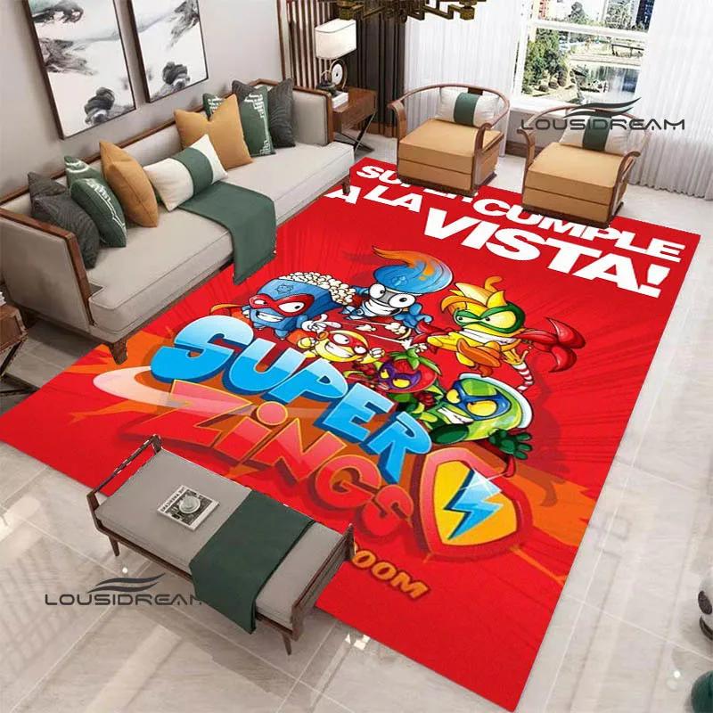 Cute cartoon Super Zings printed carpet Non-slip carpet Yoga mat door mat photography props kitchen mat area rug birthday gift