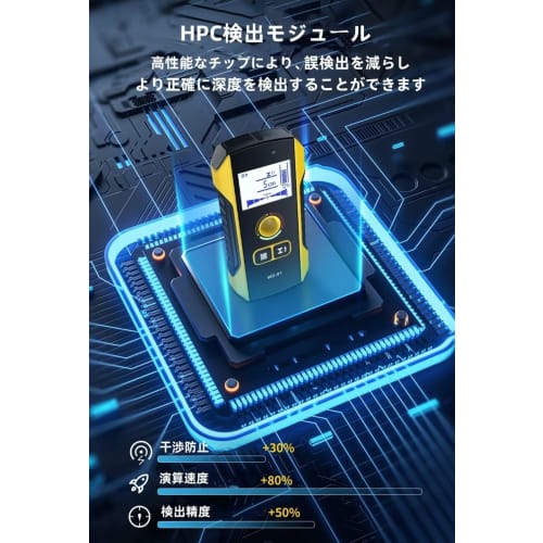 Ghbunuz Wall Substrate Sensor, High-Precision Wall Substrate Detector for Drilling, Nailing, Metal, Plywood, Studs, Drywall, Wood, AC Power, and Wire