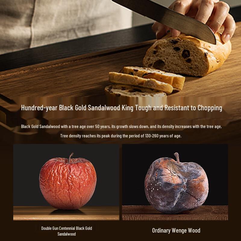 Black Gold Sandalwood Antibacterial Solid Wood Cutting Board