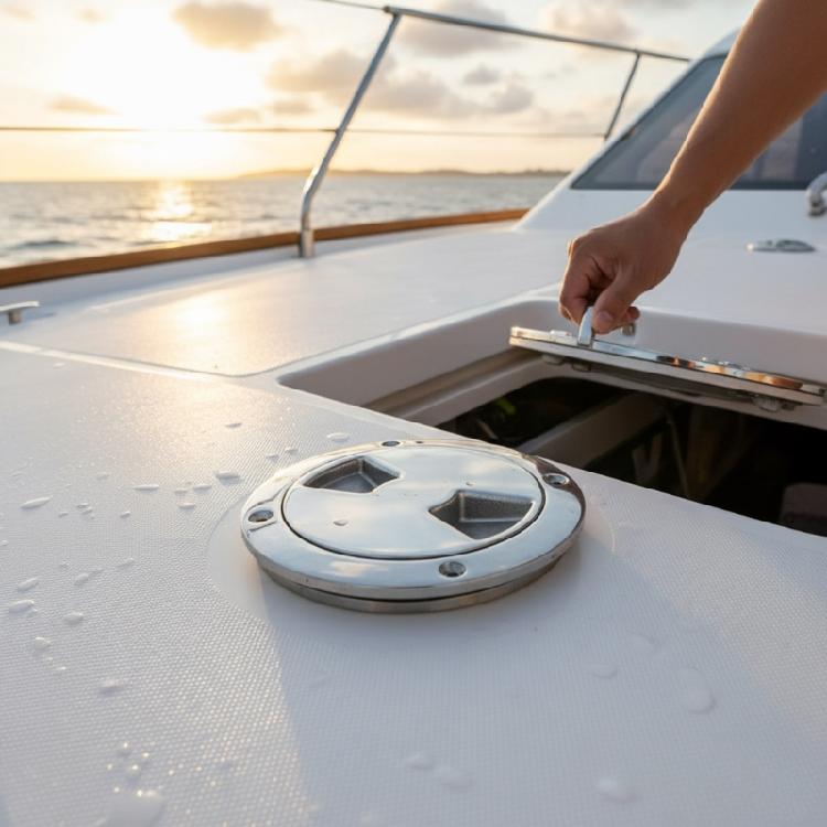 Saltwater Resistant Detachable Deck Plate 316 Stainless Steel Round Panel For Professional Vessel Marine Boat Equipment