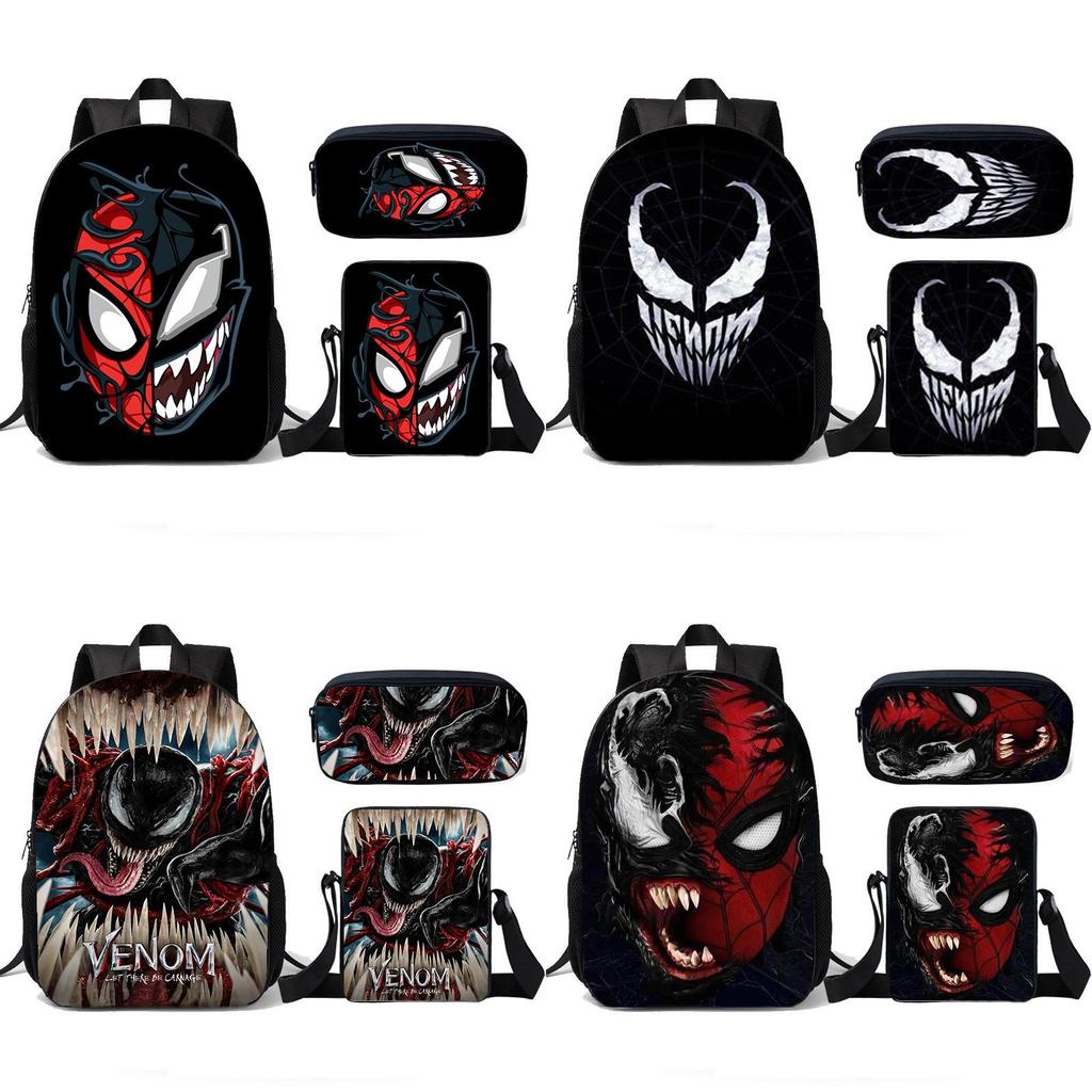 Venom Kids School Backpack Lunch Bag Pencil Case Threepiece Set For Children