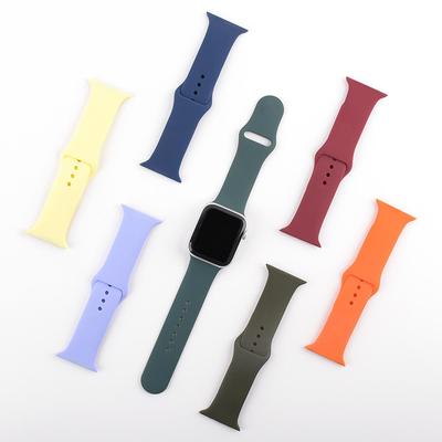 Pasek silikonowy do paska do zegarka Apple 44 mm 40 mm pasek Iwatch 38 mm 42 mm bransoletka sportowa gumowy pasek do zegarka Apple Watch 1 2 3 4 5 6 SE