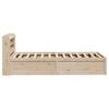 Solid Wood Bed with Headboard 75 x 190 cm Pine