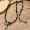 Natural Pendant Necklace Comfortable PU Leather Design For Sensitive Skin And