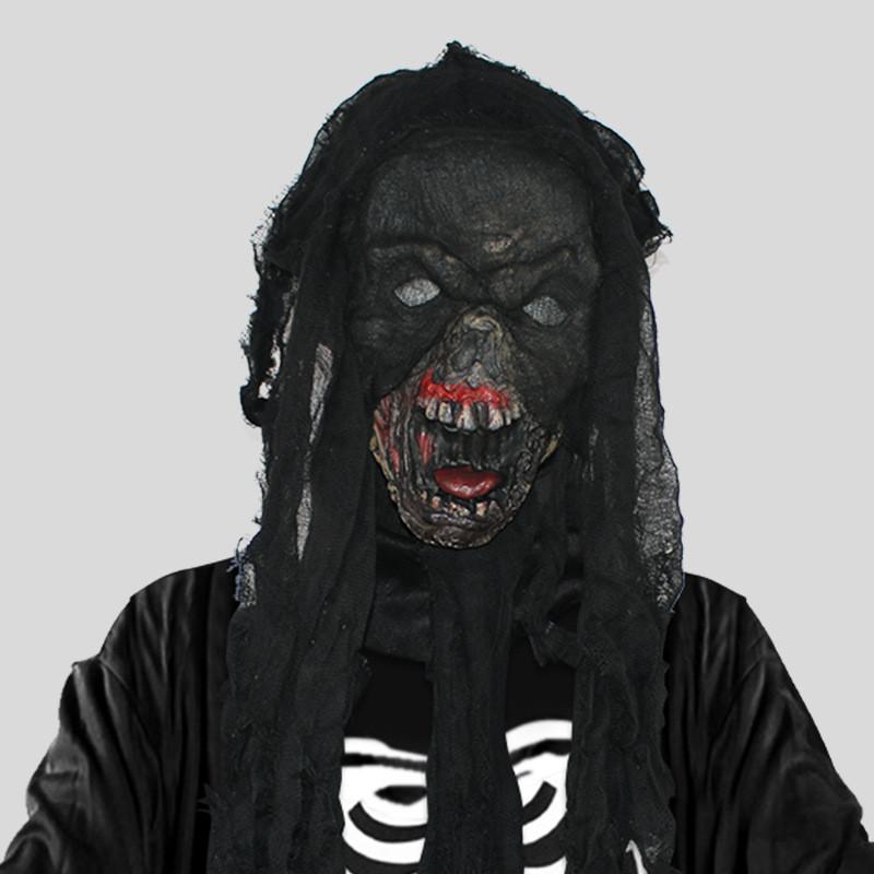 Eng rubberen monstermasker voor Halloweenfeest, kostuum, spookgezichtdecoratie