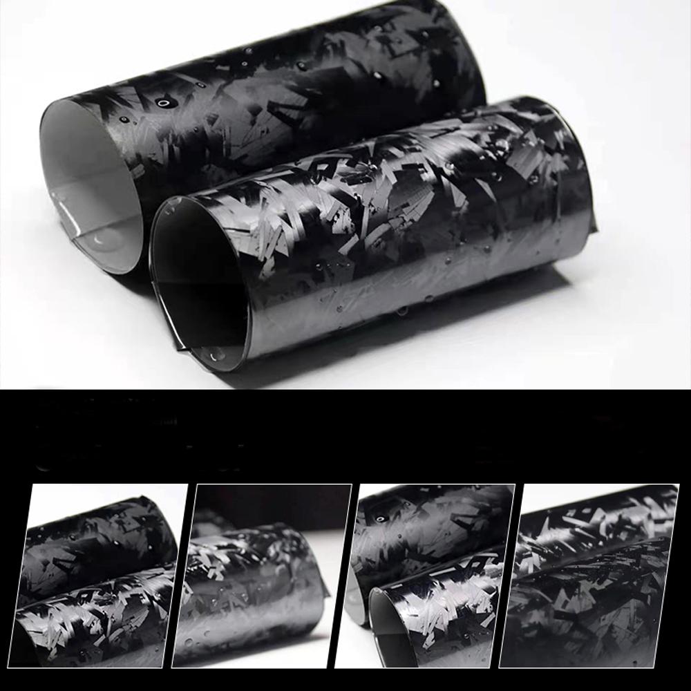 Matte Black Wood Fiber Vinyl Wrap Sheets for Motorcycle Car Interior Styling Decals Film DIY Adhesive PVC Small Size Stickers