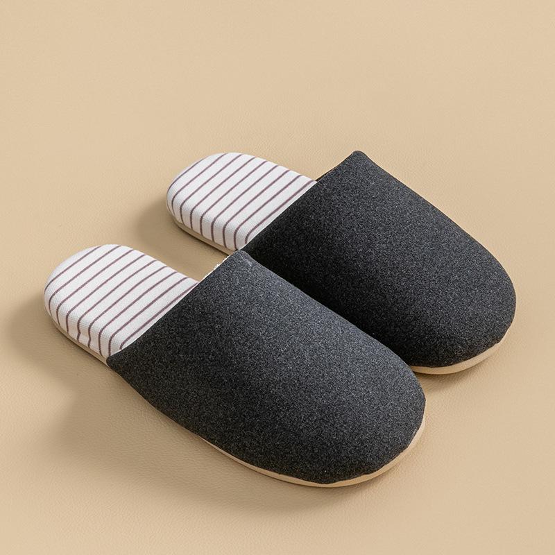 Cixi cotton slippers soft bottom silent season home indoor warm non-slip plush cotton slippers