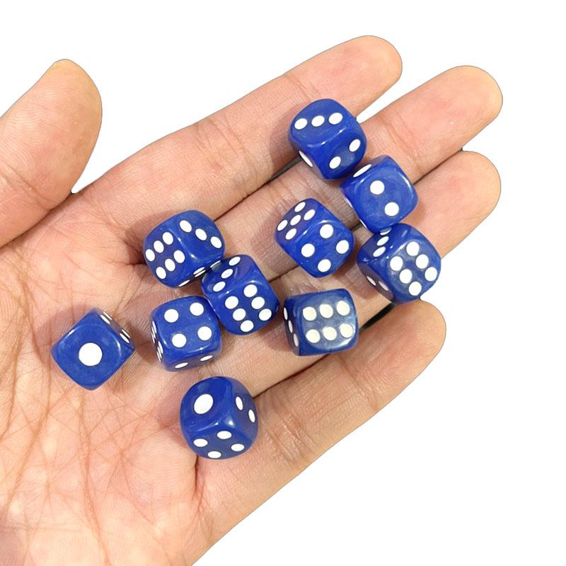 100 Piece 10Mm Acrylic Square Point Dice Puzzle Gaming 6 Sided Dice Diy Game Accessory Decider Birthday Parties Blackwhite Cube