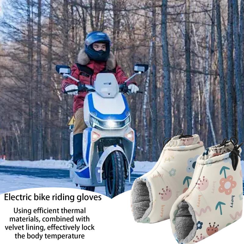 Motorcycle Handlebar Muffs Winter Cycling Gloves Winter Waterproof Gloves Snowmobile Handlebar Windproof Gloves for Men Cold