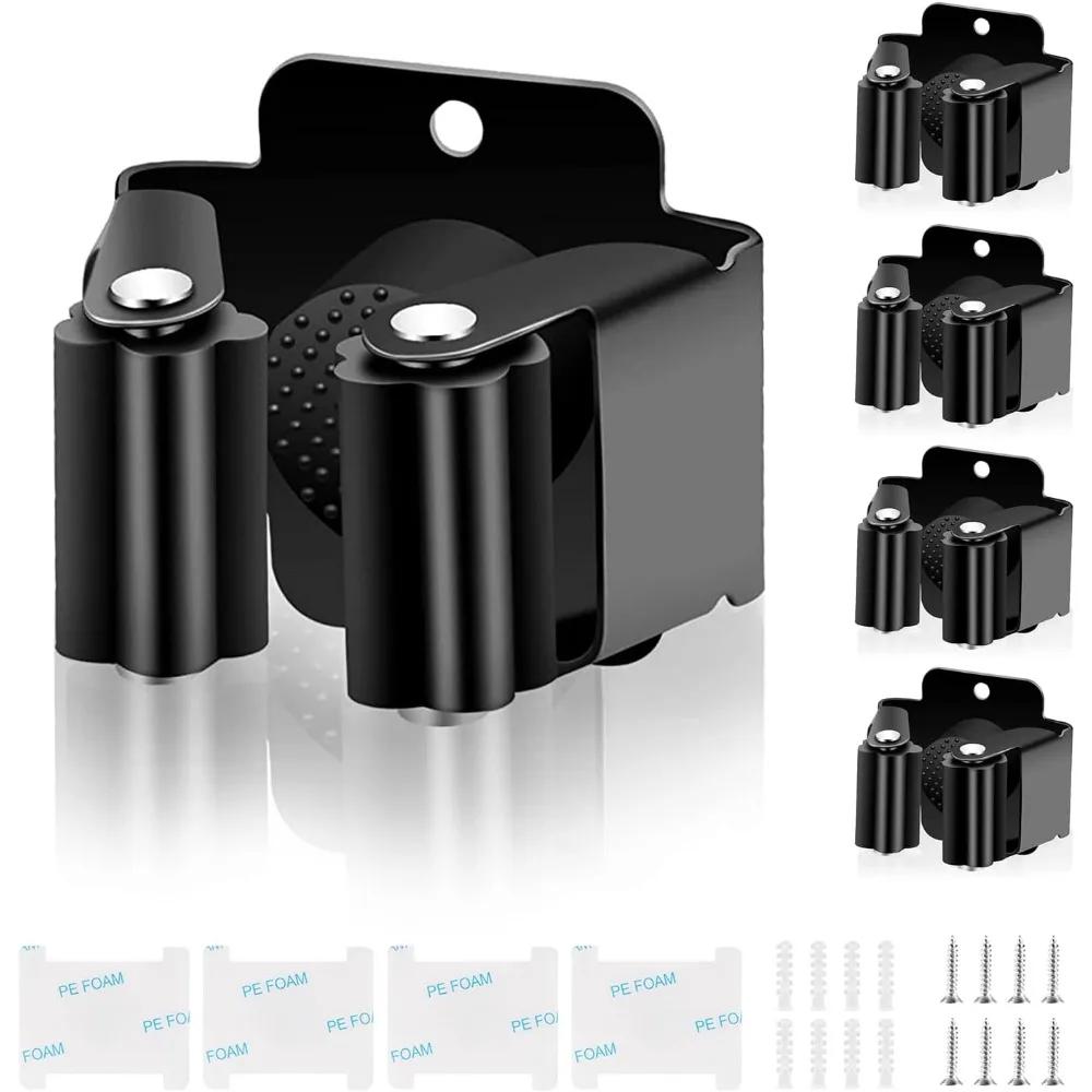 

Настенная вешалка для швабры из 4 частей, Настенный держатель для швабры из нержавеющей стали, Кухня, Дом, Ванная комната