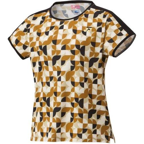 YONEX Damen Spielshirt Kurzarm Badminton Tennis T-Shirt Kamel (183)