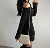 Korean Style Petite Spicy Girl Bodycon Dress: One-Shoulder Camisole with Lapel, Hip-Hugging Short Skirt for Spring/Autumn