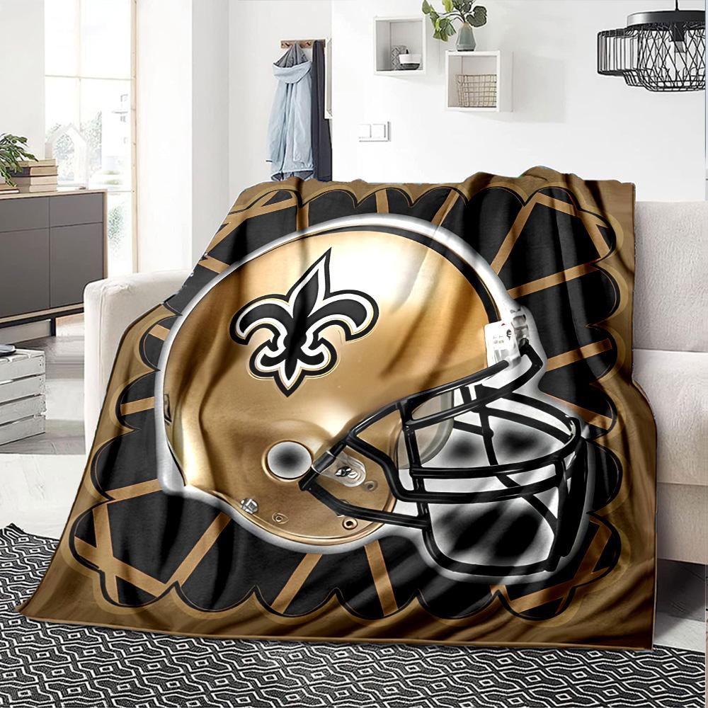 1pc Blanket - New Orleans Saints logo Print Design,Lightweight Blanket for Sofa,Bed- Soft &Warm,Gift for All Seasons