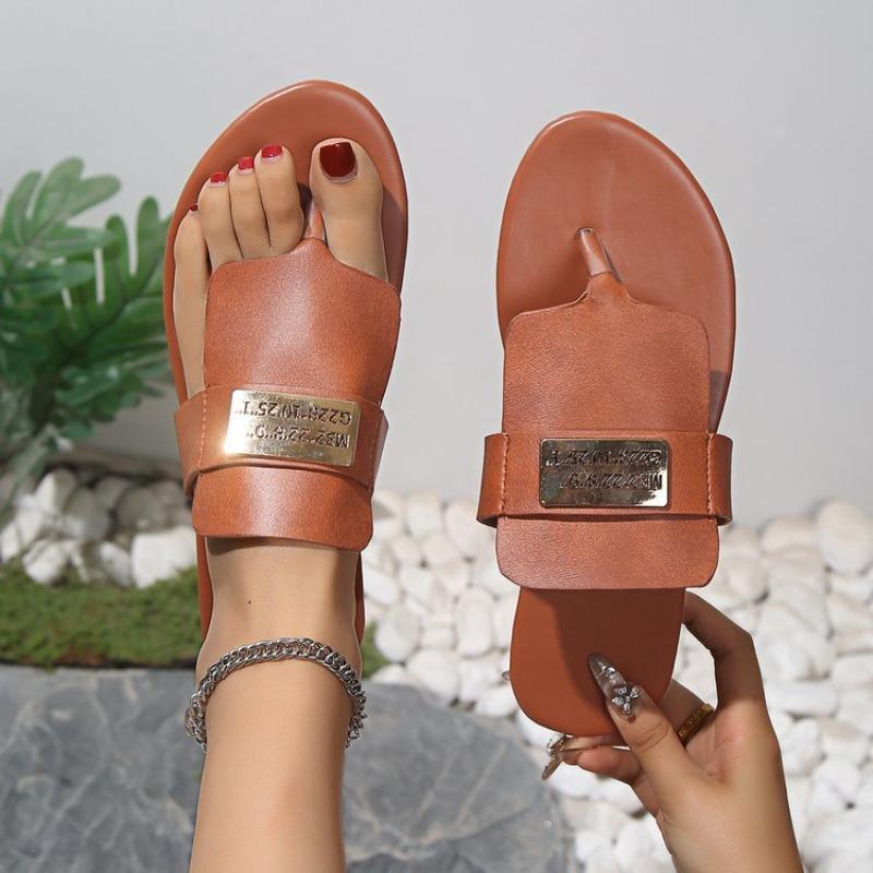 Large Size Flip-flops Women's Summer New Flat Bottom Outer Slippers Women