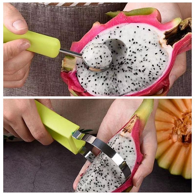 Cortador de melancia, colher, escultura de frutas, faca, prato de frutas, escavação de frutas, separador de polpa, cozinha, utensílios para casa