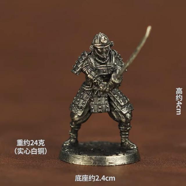 New Metal Chess Piece Samurai Ninja Ancient Soldier Model Toy Desktop Game Gift Display Piece Static Figure Collectible Model