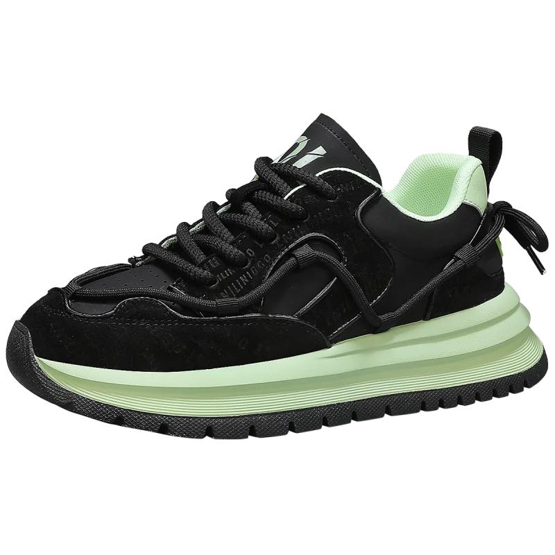 

Модные мокасины Мужские кроссовки Мужские кроссовки Спорт и отдых Нескользящие Круглый носок Скейтборд Износостойкие Толстая подошва Мода Новые 44 чёрный