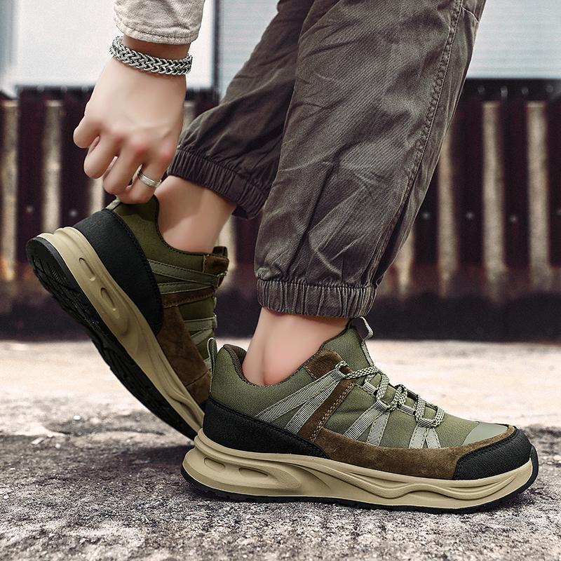 FashionBrand Casual Hiking Shoes Male Comfortable Driving Footwear Men's Vintage Style Travel Flats Non-slip Outdoor Walking Sneakers