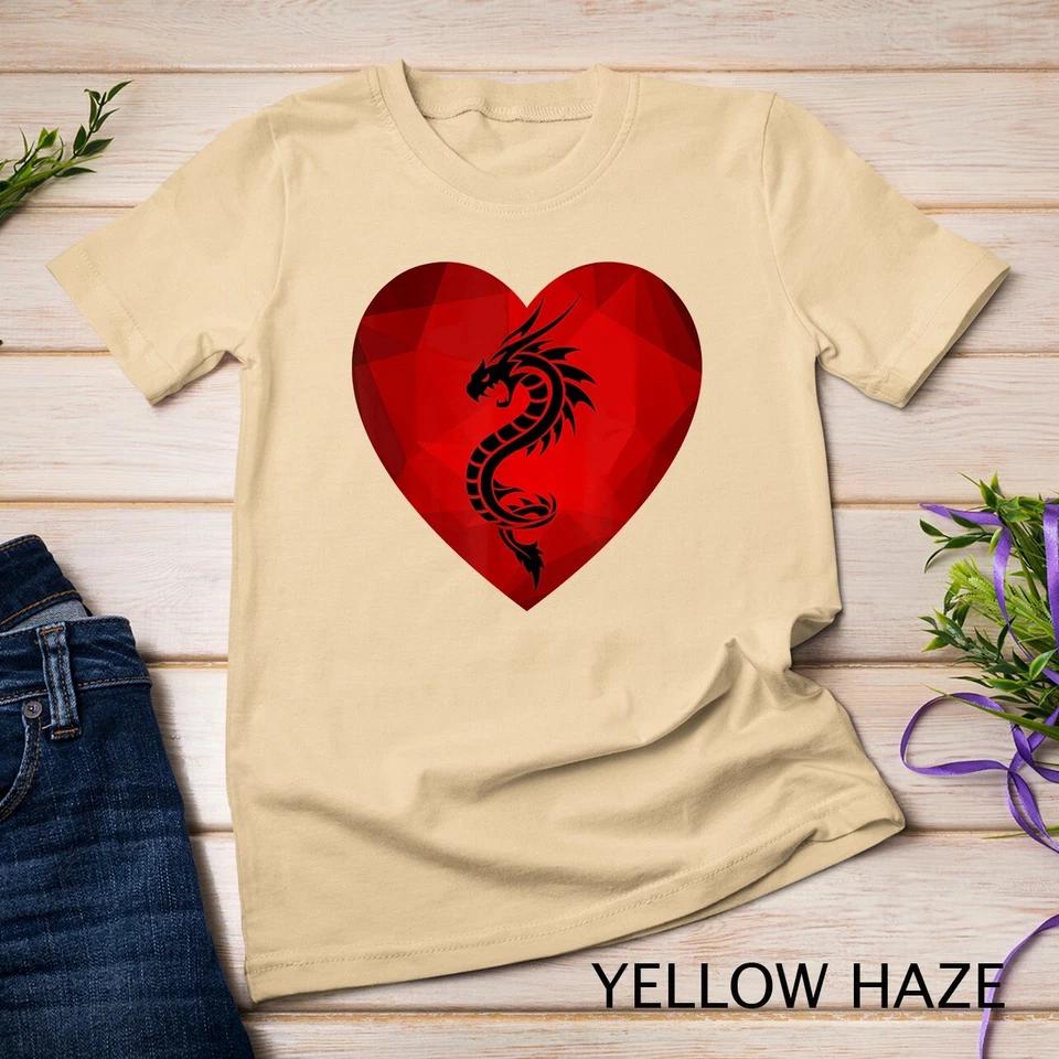Dragon Valentines Day Heart Women Dragon Lover valentine T-Shirt Unisex 14