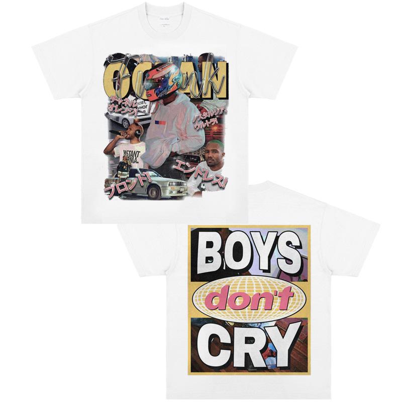 Frank Ocean Rapper Hip Hop Blond T-Shirt a Maniche Corte Uomo Cotone Streetwear Estate Donna Moda T-Shirt Abbigliamento Regalo per Fan