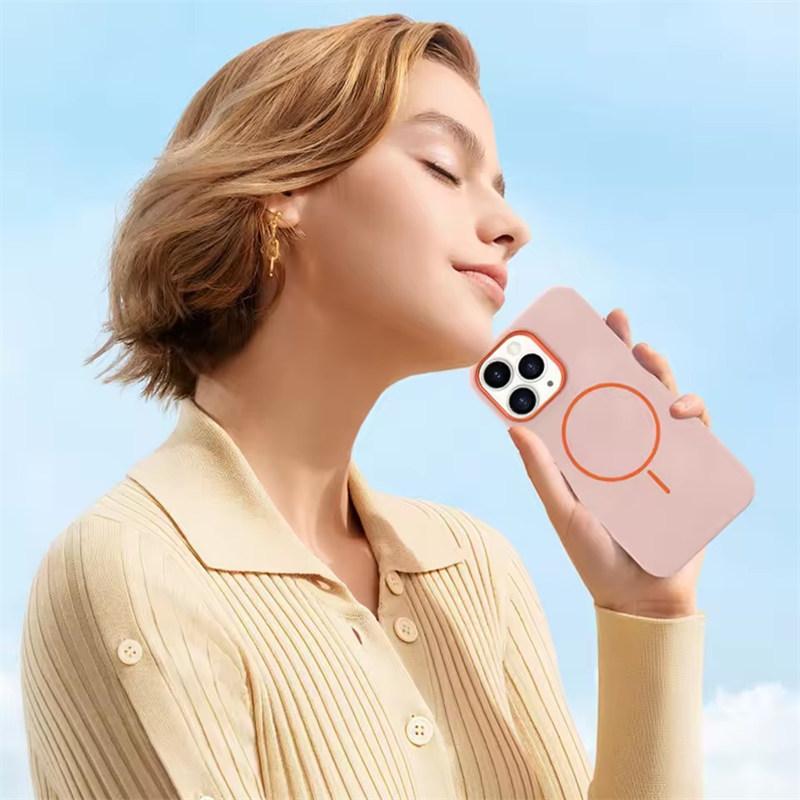 Luxus TPU Leder Magsafe Telefon Fall Für iPhone 16 15 14 13 Pro Max Magnetische Drahtlose Lade Legierung Objektiv Stoßfest Abdeckung