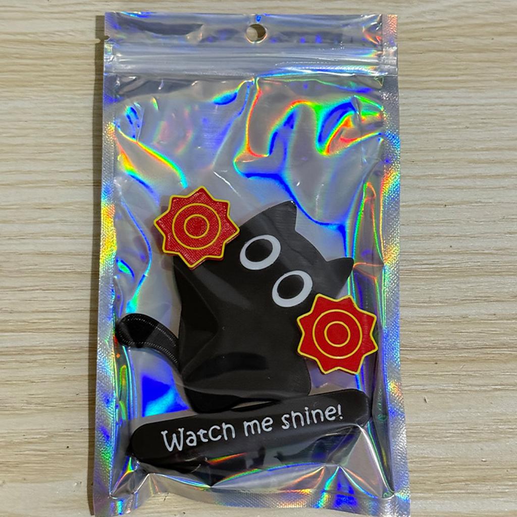 3D Printed Refrigerator Magnet, Black Animals Throwing Handkerchief Manually Movable Refrigerator Magnet